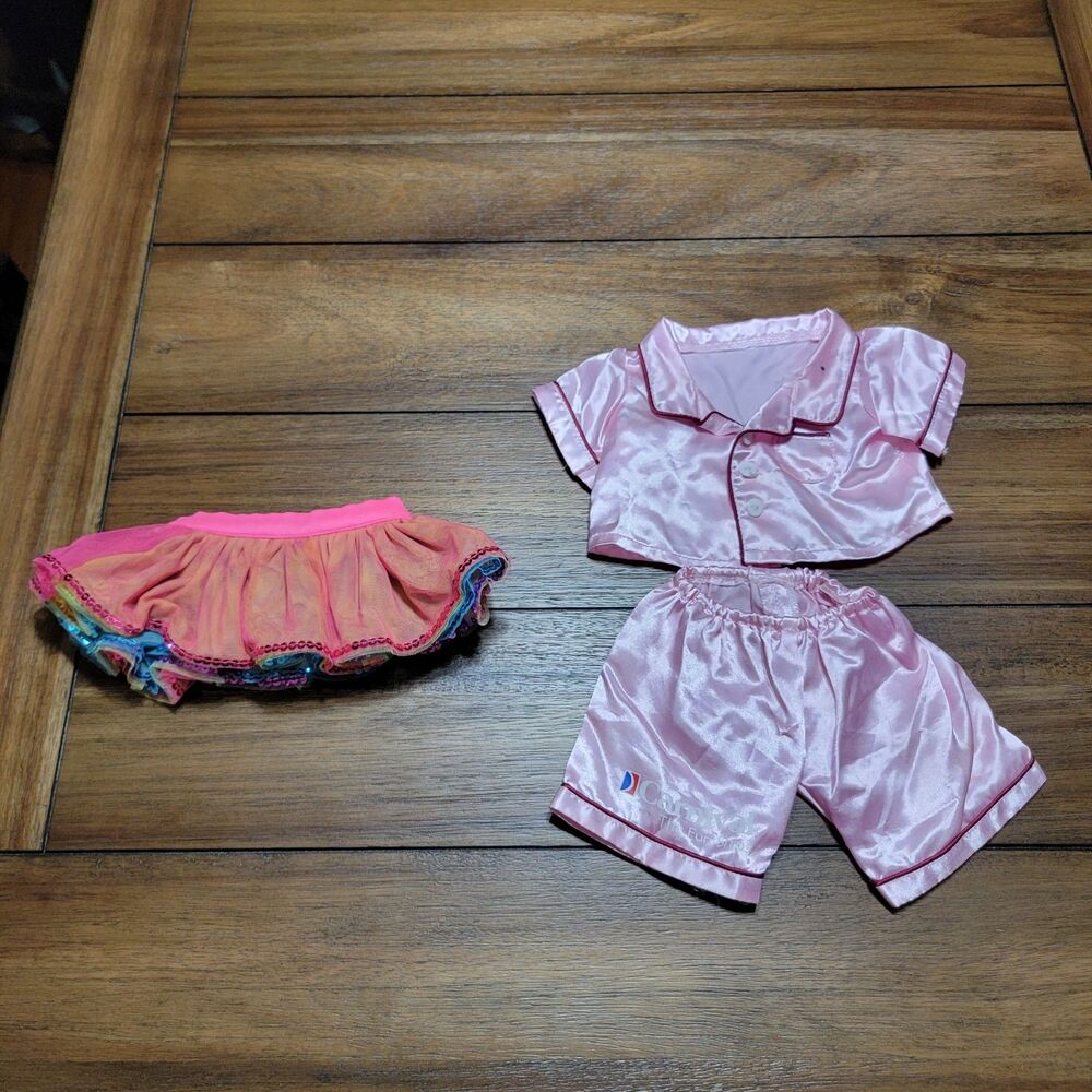 The Bear Factory "Girl" Clothes: Carnival Cruise PJs and Reversable Tutu Skirt